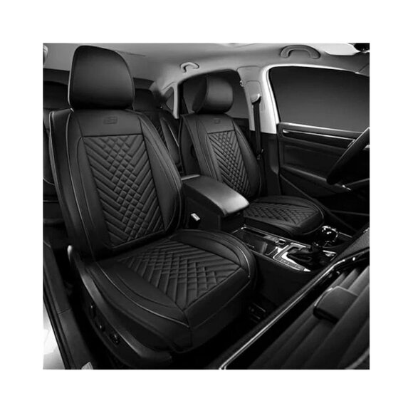 Skechers Memory Foam Car Seat Covers Universal Front Seats, Waterproof, Black - Picture 1 of 5